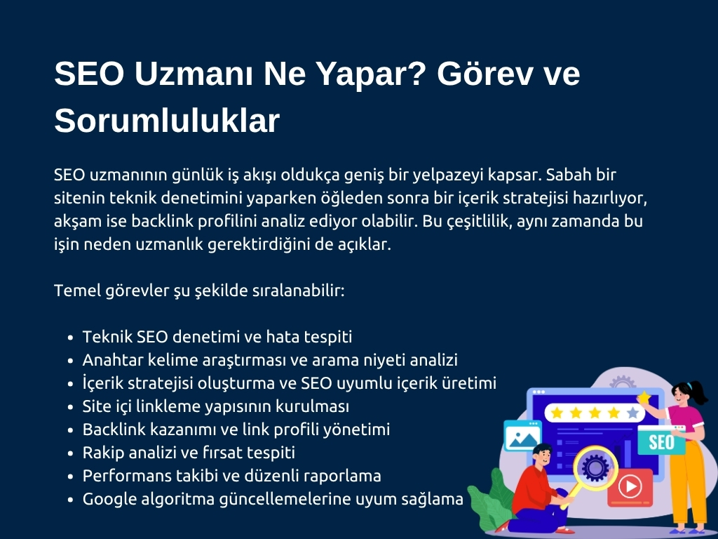 SEO Uzmanı Ne Yapar? Görev ve Sorumluluklar