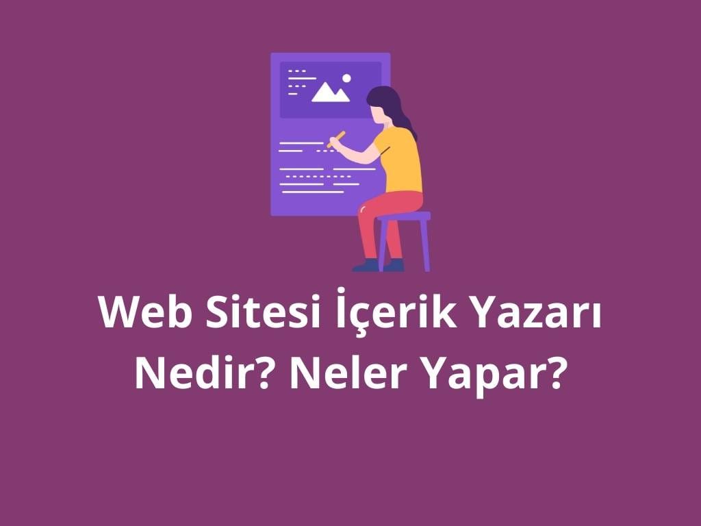 web sitesi içerik yazarı