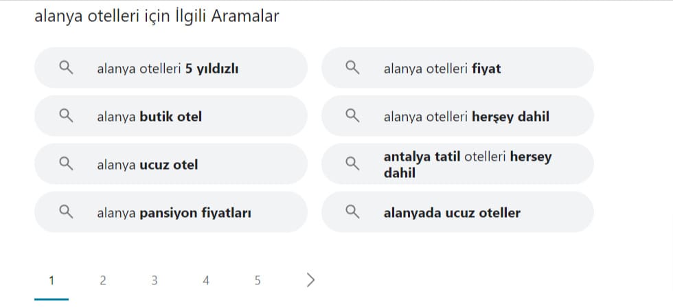 bing ile arama