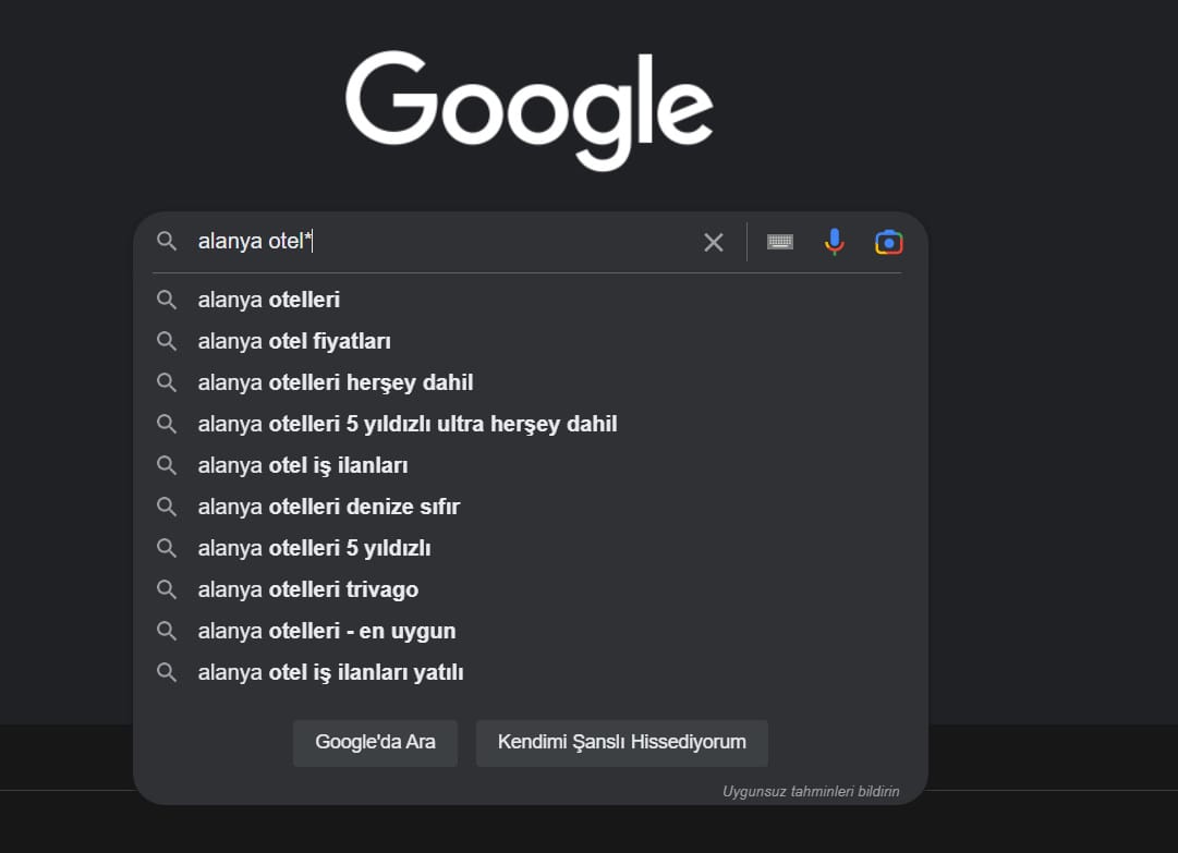 uzun kuyruklu anahtar kelime