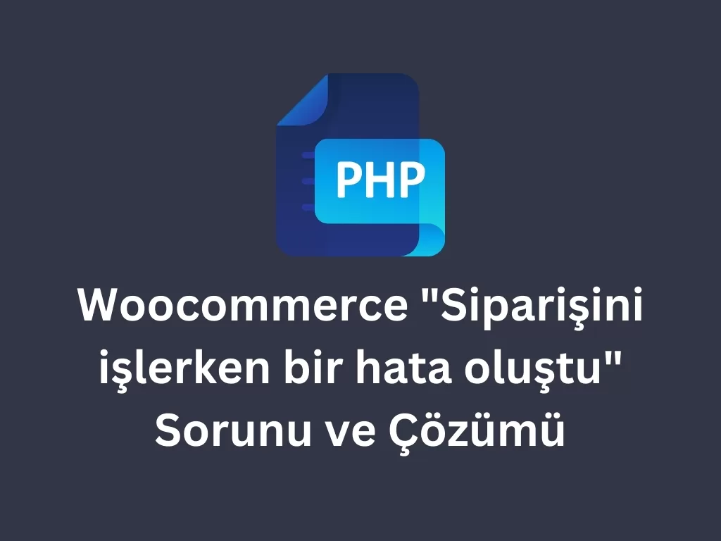 Siparişini işlerken bir hata oluştu