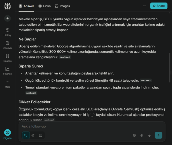 yapay zeka seo